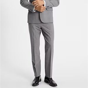 Express Classic Gray Wool-Blend Modern Tech Suit Pant